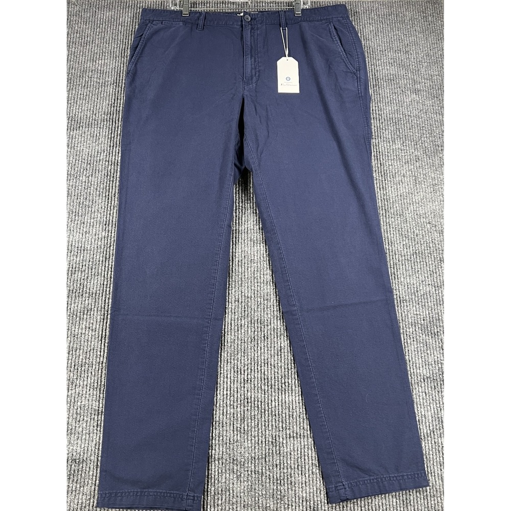 Ben Sherman Pants Mens 40x33 Blue Beatnik Oxford Slim Tapered Leg Casual New